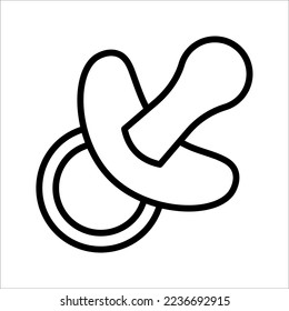 Baby pacifier vector icon. filled flat sign for mobile concept and web design. vector illustration on white background