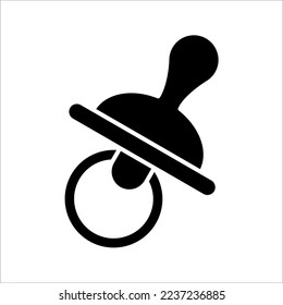 Baby pacifier vector icon. filled flat sign for mobile concept and web design. vector illustration on white background