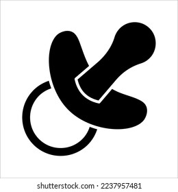 Baby pacifier vector icon. filled flat sign for mobile concept and web design. vector illustration on white background