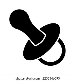 Baby pacifier vector icon. filled flat sign for mobile concept and web design. vector illustration on white background