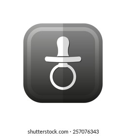 Baby Pacifier  - vector icon, flat design