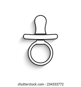 Baby Pacifier  - vector icon with shadow