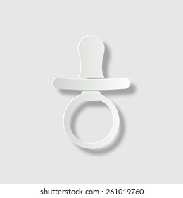  Baby Pacifier  - vector icon with shadow