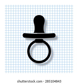 Baby Pacifier - vector icon with shadow