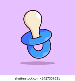 Baby Pacifier Vector, Illustration, Isolated Icon