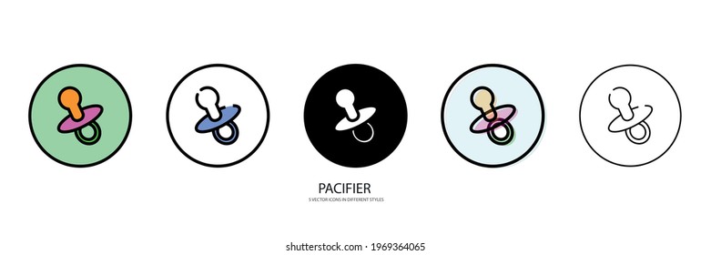 baby pacifier vector type icon