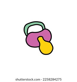 icono de tipo vector de pacificador de bebé