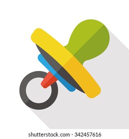 Baby pacifiers flat icon
