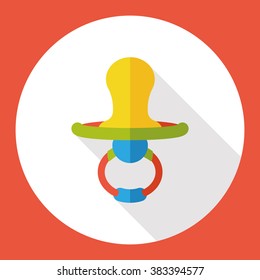 Baby pacifiers flat icon