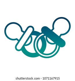 baby pacifiers isolated icon