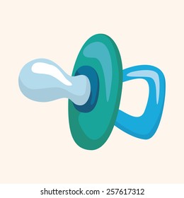 Baby pacifiers theme elements
