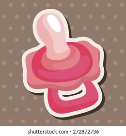 Baby pacifiers theme elements