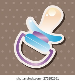 Baby pacifiers theme elements