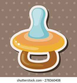 Baby pacifiers theme elements