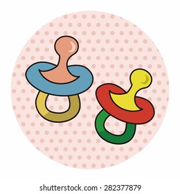 Baby pacifiers theme elements