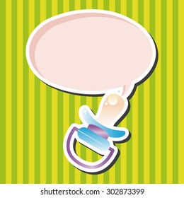 Baby pacifiers theme elements