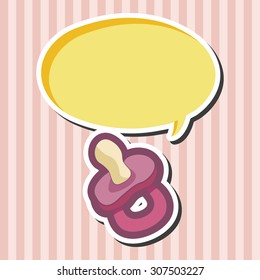 Baby pacifiers theme elements