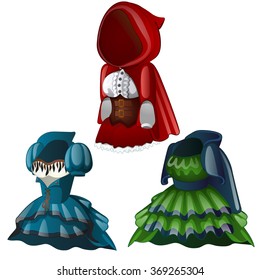 Baby pageant dresses in the medieval style. Vector.