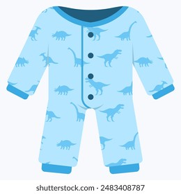 Baby pajamas romper vector cartoon illustration isolated on a white background.