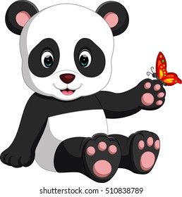 baby panda cartoon