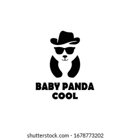 diseño del logotipo de baby panda fresco