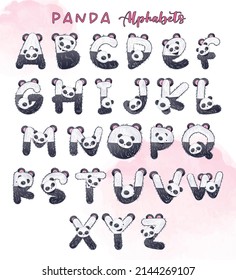 Baby Panda Decorative Letters for Decoration