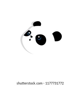 Baby panda face .vector illustration isolated on a white background