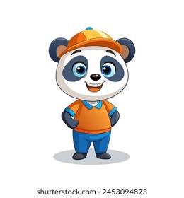 Baby Panda Mascot Logo Cute