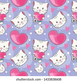 baby panda seamless pattern illustration - vector