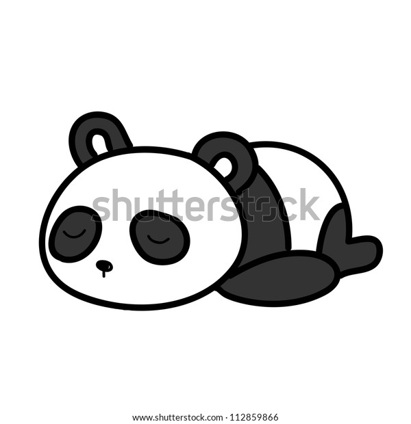 Image Vectorielle De Stock De Bebe Panda Dormant Illustration Vectorielle 112859866