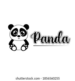 Baby panda vector art and graphics