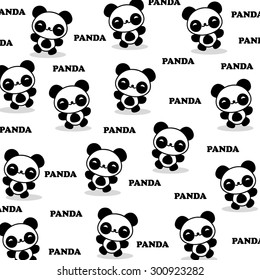 baby panda vector illustration