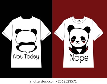 Baby Panda vector T Shirt Design.