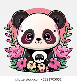 The baby panda would have a round and chubby body, with soft and fluffy fur in black and white colors. Its eyes would be large, innocent, and filled with curiosity.