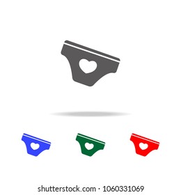 Baby panties icon. Elements of baby and baby tools multi colored icons. Premium quality graphic design icon. Simple icon for websites, web design, mobile app, info graphics on white background