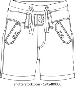 baby pants sketch clothes vector