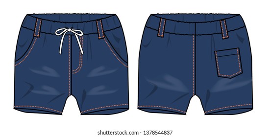 Baby pants vector template for design