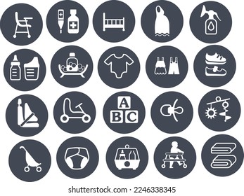 Baby and Parenting Products Icons vector design