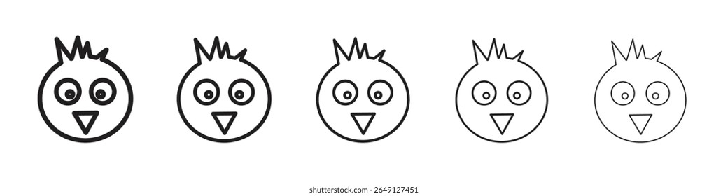 Baby parrot face icon vector illustration isolated