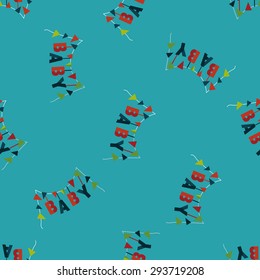 BABY party flat icon,eps 10 seamless pattern background