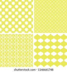 Baby pastel different seamless patterns. Vector ornaments.