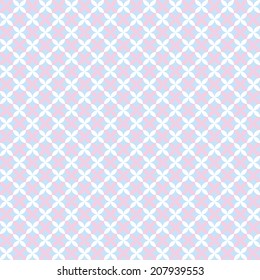 Baby pastel vector seamless pattern (tiling). Endless texture can be used for wallpaper, pattern fill, web page background, surface texture. Monochrome geometric ornament.