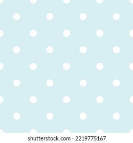 Baby pattern. Boy girl seamless background. Vector. Blue childish textile print with dots. Cute pastel texture for invitation, invite template, card, birth party, scrapbook. Flat illustration.