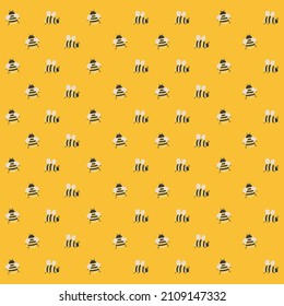 Baby pattern illustration, Baby insects pattern, Bee digital paper vector