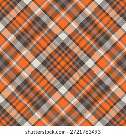 Patrón de bebé Vector a cuadros, textura juvenil tartán a cuadros. Recorte de tela sin costuras de fondo textil en colores pastel y naranja paleta.