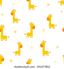 baby pattern seamless with cute giraffe 