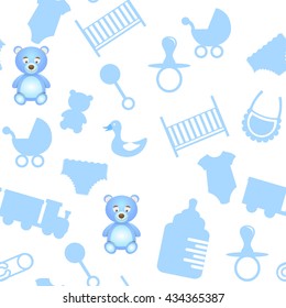 Baby pattern seamless. Vector stock.