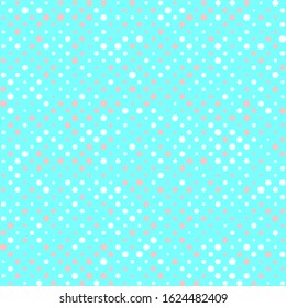 Baby pattern vector. Polka dot background. Cute design. Pink, blue colors. Eps10.