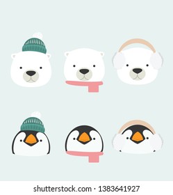 baby Penguin and bear accessory set