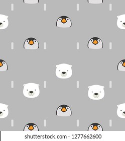 baby Penguin and bear pattern